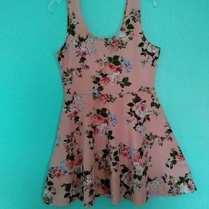 Floral pink dress